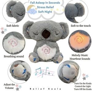 Relief Koala Breathing Stuffed Toy, Anxiety Relief Plush Breathing Animal, Sleep